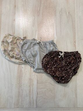 Jamie Kay  Floral & Gingham Bloomers - 3 Pack - Brown, Gray, Pastel